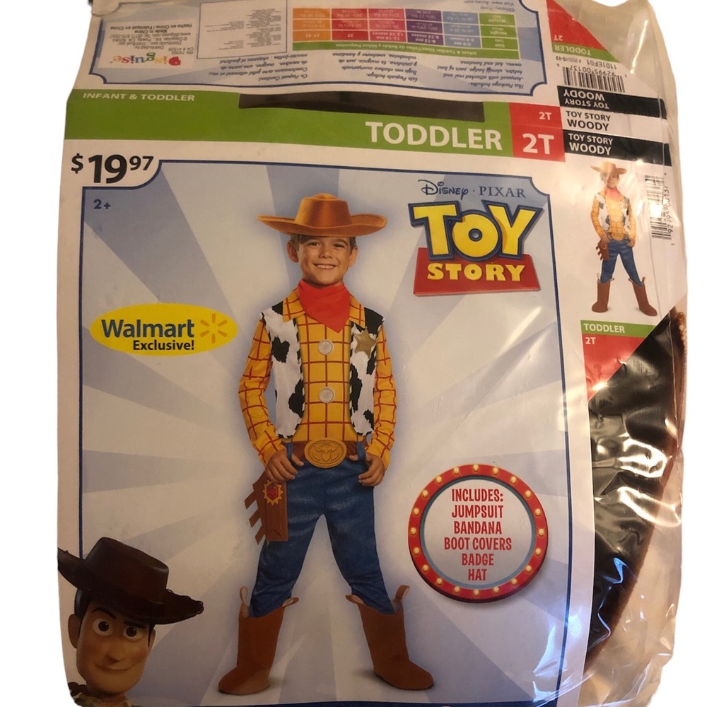 Disney Toy Story Woody Toddler Costume Size 2T